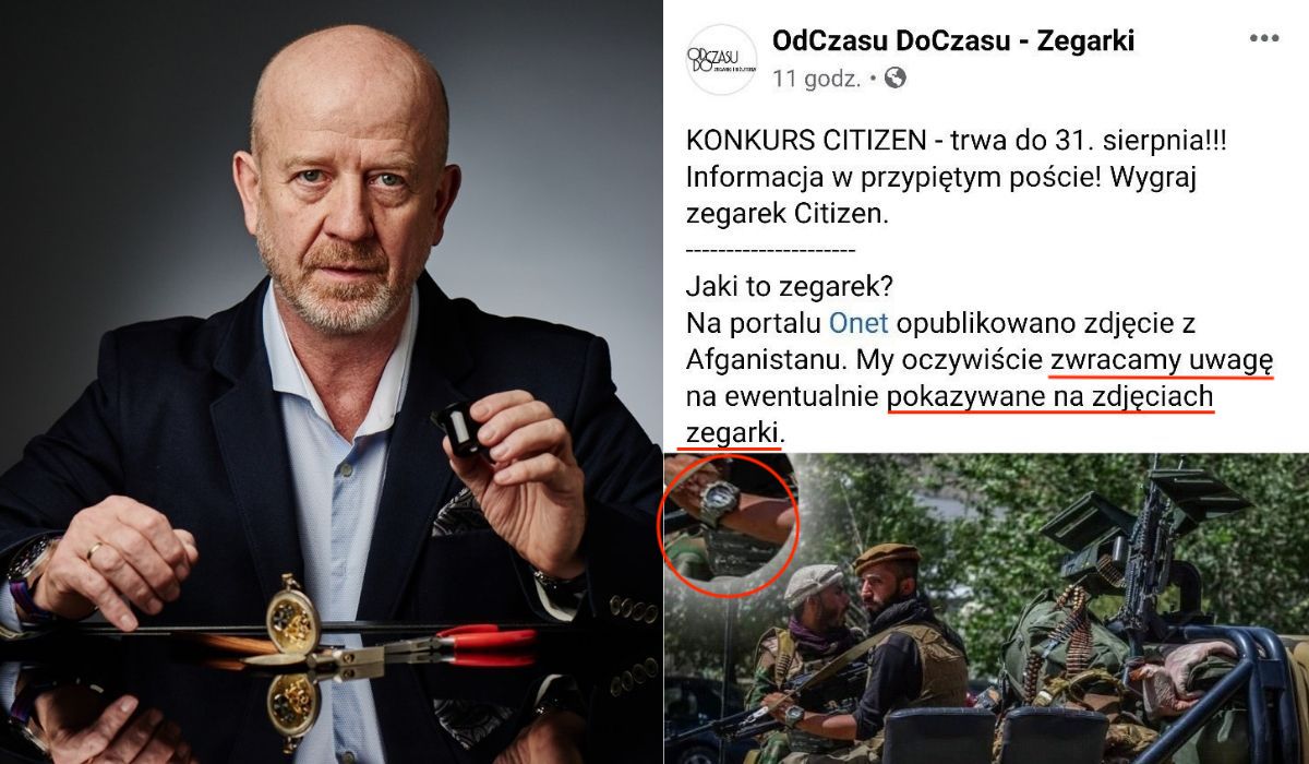 Sklep z zegarkami zrobił sobie reklamę, wykorzystując zdjęcia z Afganistanu