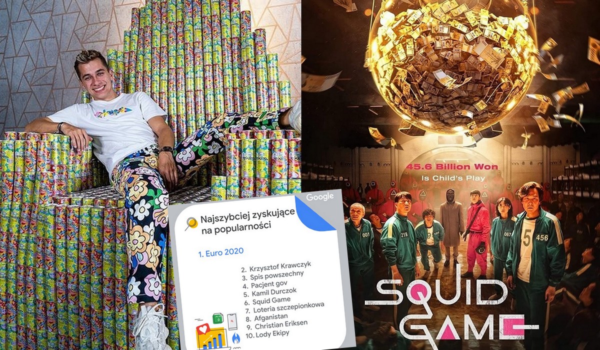 W 2021 Polacy szukali w Google informacji o Euro 2020, lodach Ekipy i Squid Game