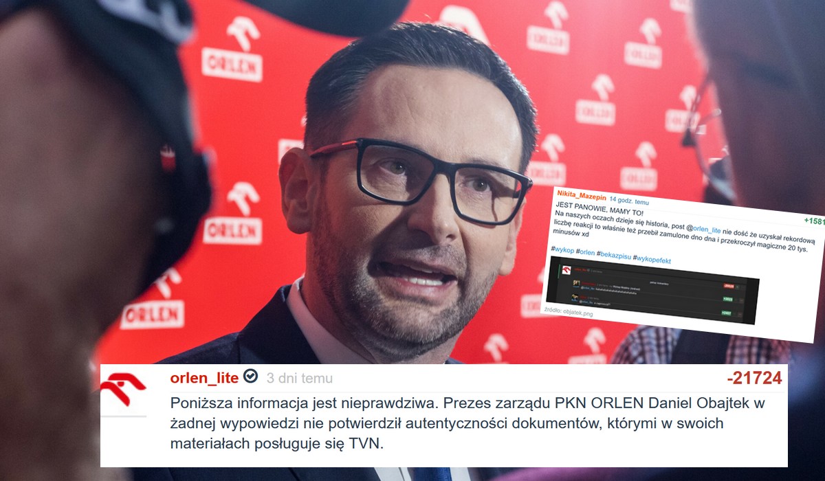 Orlen postanowił interweniować w komentarzach na wykop.pl i zebrał rekordową liczbę minusów