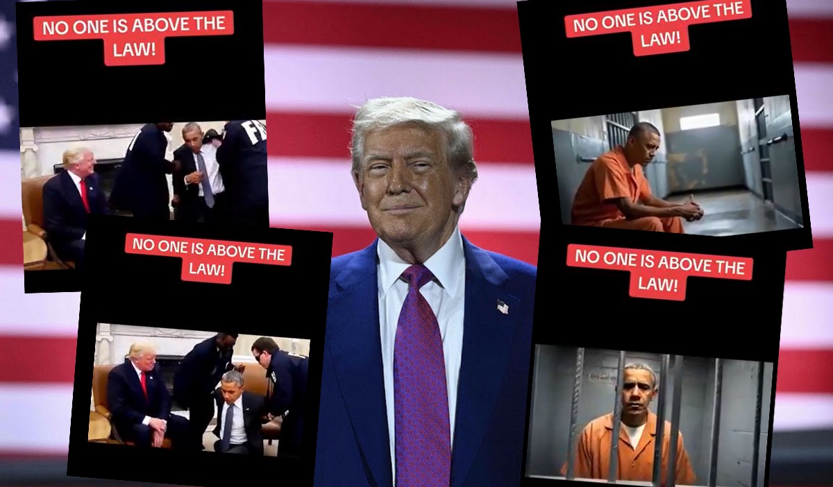 Trump opublikował aresztowanie Obamy przez FBI, ale takie na niby, zrobione w AI
