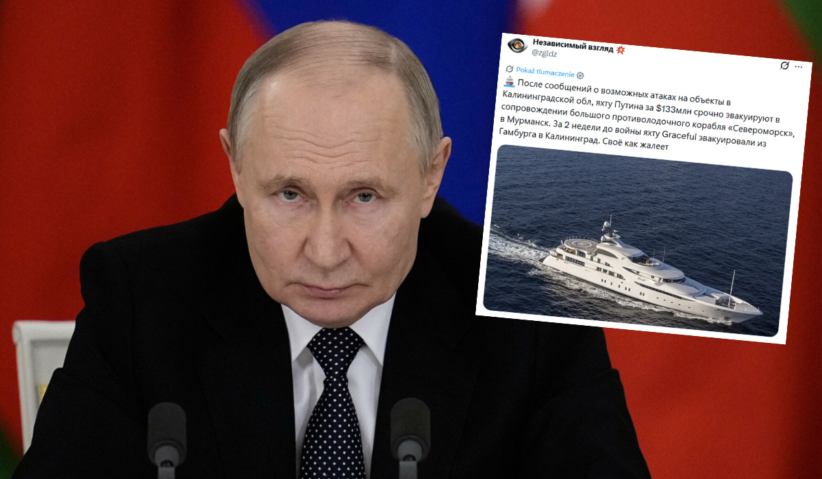 Jacht Putina szybciutko ucieka z Europy w obawie przed ukraińskimi psikusami