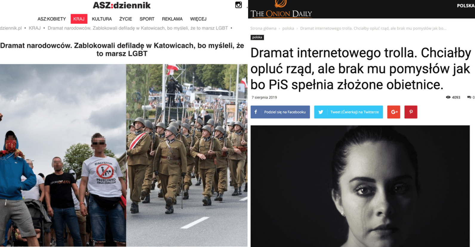 Powstała prorządowa podróbka ASZdziennika wyśmiewająca opozycję i chwaląca rząd