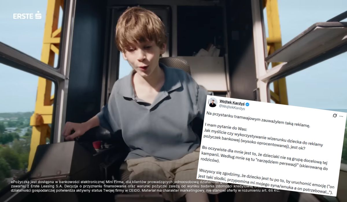 Erste Bank tłumaczy się z wykorzystania dziecka w reklamie pożyczki, że chodzi o naturę przedsiębiorcy