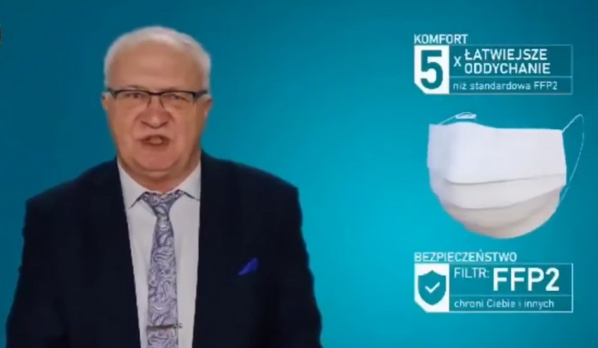 Rzecznik odpowiedzialności zawodowej zajmie się reklamowaniem maseczek przez profesora Simona