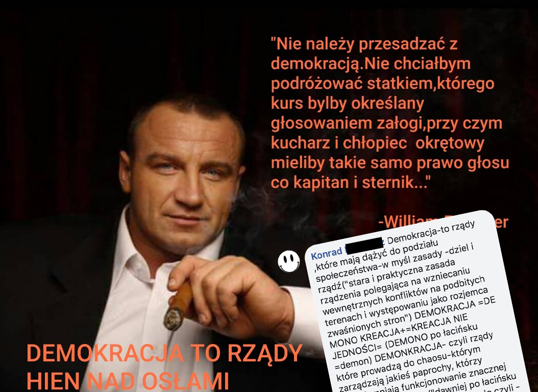 Pudzian nieoczekiwanie wywołał dyskusję o istocie i definicji demokracji