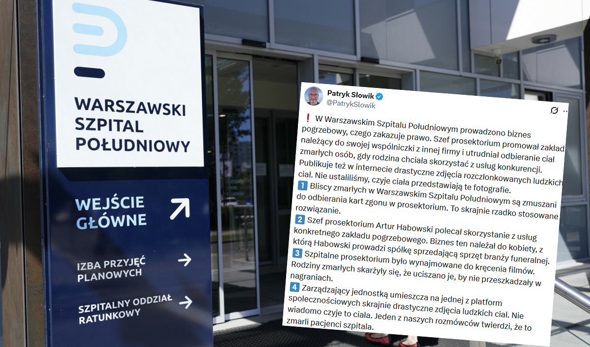 Okazało się, że koordynator prosektorium w Szpitalu Południowym był też prezesem firmy z branży pogrzebowej