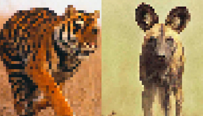 Błyskotliwa wizualizacja stanu wymierania zagrożonych gatunków: im mniej zwierząt, tym mniej pikseli