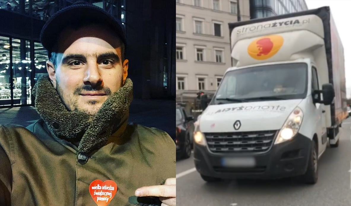 "Obrońcy życia" grożą śmiercią aktorowi, który zatrzymał ciężarówkę Ordo Iuris