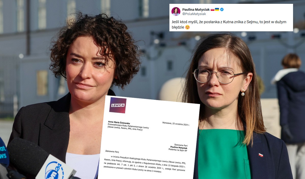 Posłanka Matysiak z klubu Nowej Lewicy znowu została zawieszona, ona sama chyba średnio się przejmuje