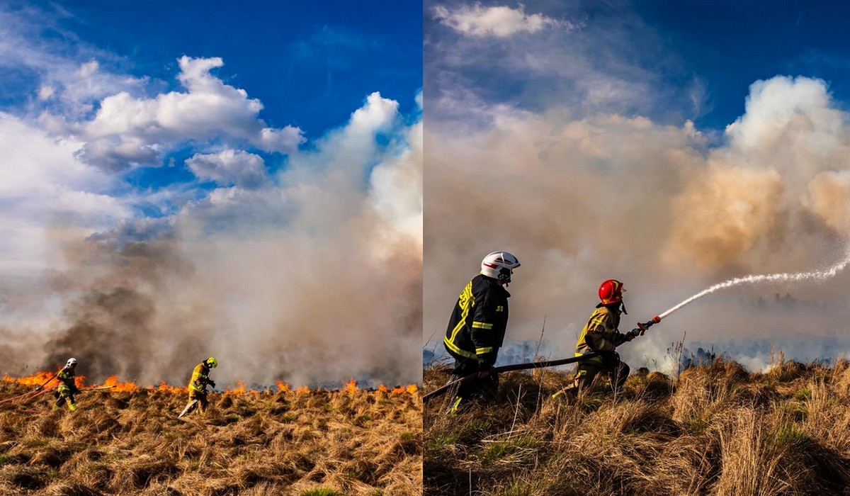 Pożar w Biebrzańskim Parku Narodowym objął już ponad 400 ha