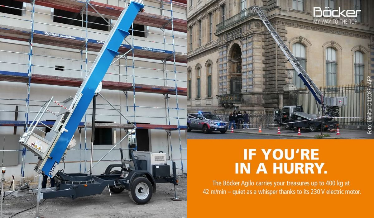 Producent podnośników, którego użyli złodzieje przy akcji w Luwrze, wykorzystał to zdarzenie jako reklamę