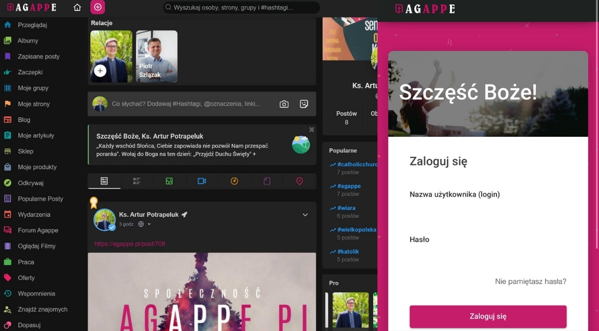 Powstała platforma social media dla osób wierzących Agappe.pl