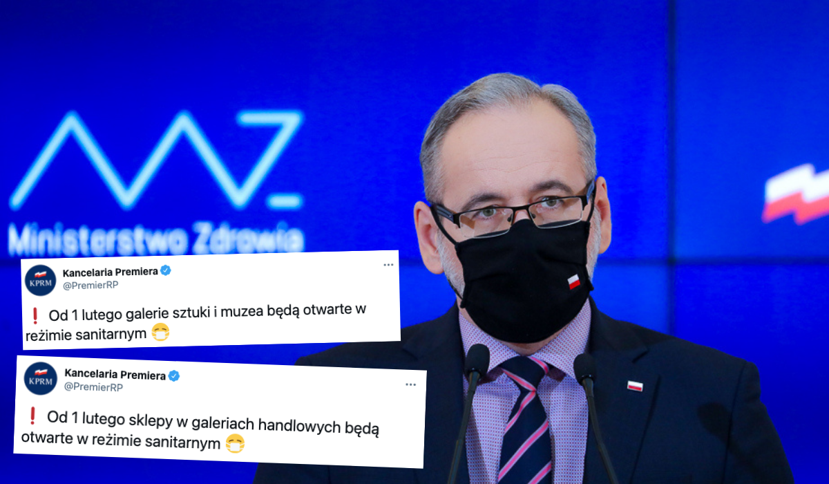 Rząd nieco luzuje obostrzenia: od 1 lutego otwarte galerie handlowe i muzea