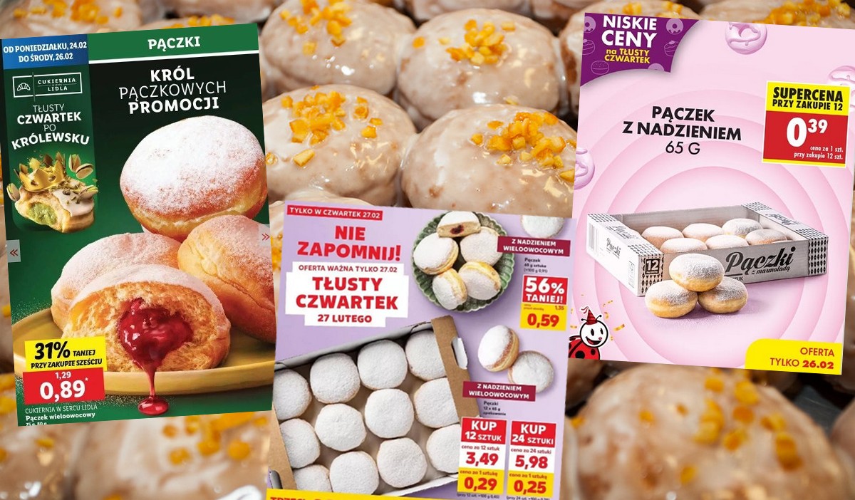 Rozpoczęła się wielka bitwa sklepów o ceny pączków, na prowadzeniu Kaufland z pączkami za 25 groszy