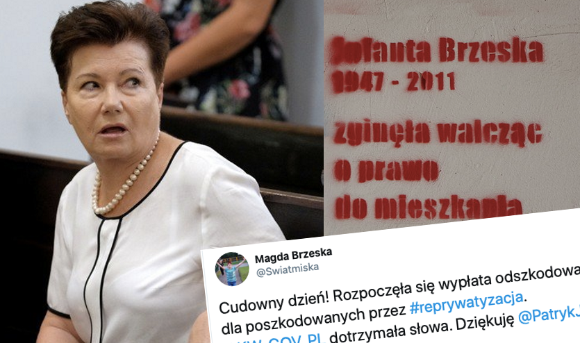 Brzeska: wreszcie zaczęły się wypłaty dla poszkodowanych przez "dziką reprywatyzację"