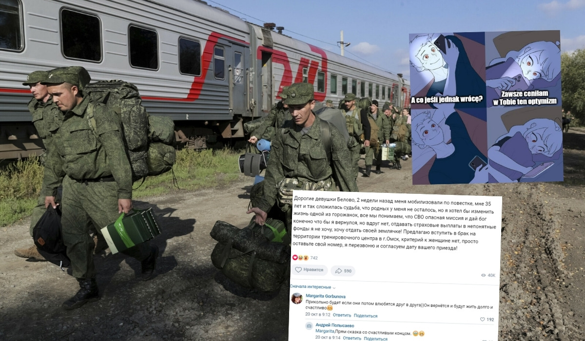 Zmobilizowany Rosjanin szuka w internecie żony, żeby mogła zgarnąć odszkodowanie w razie jego śmierci 