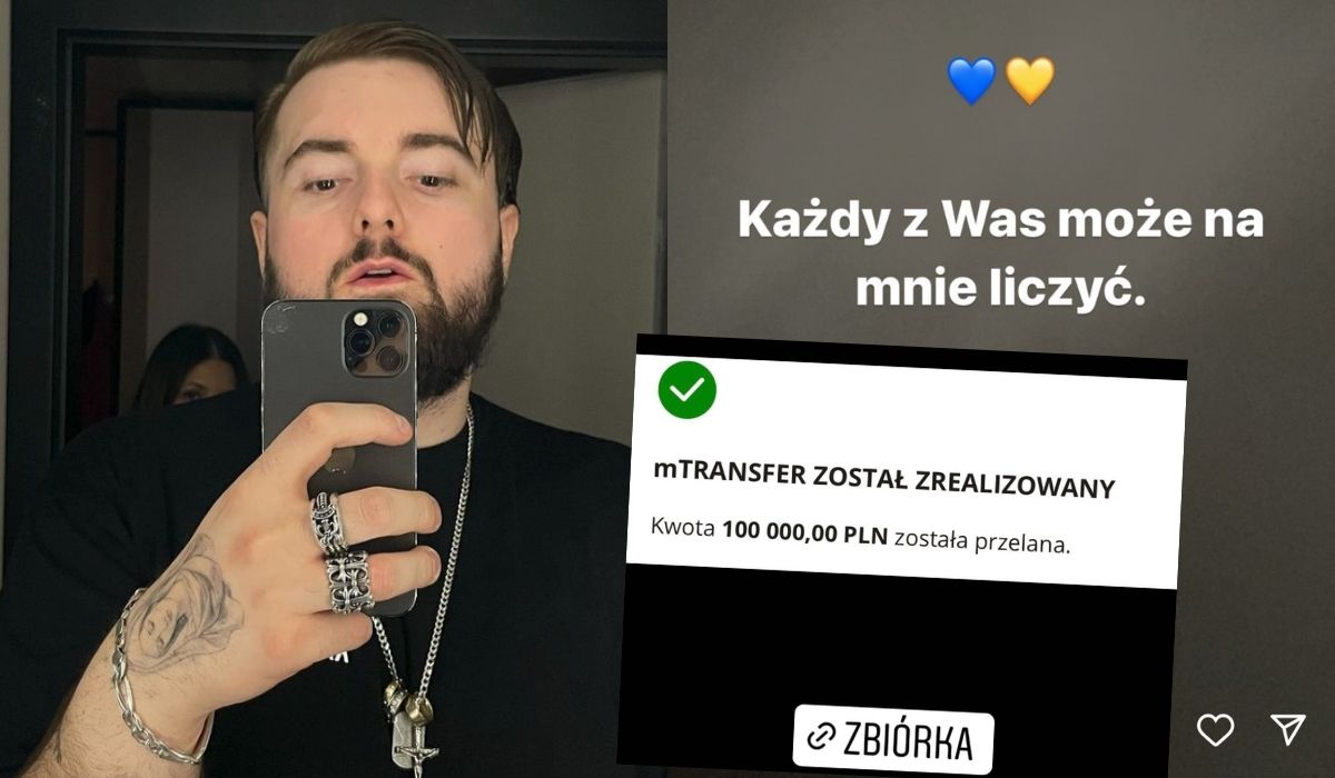 Bedoes wpłacił 100 000 zł na pomoc humanitarną dla Ukrainy