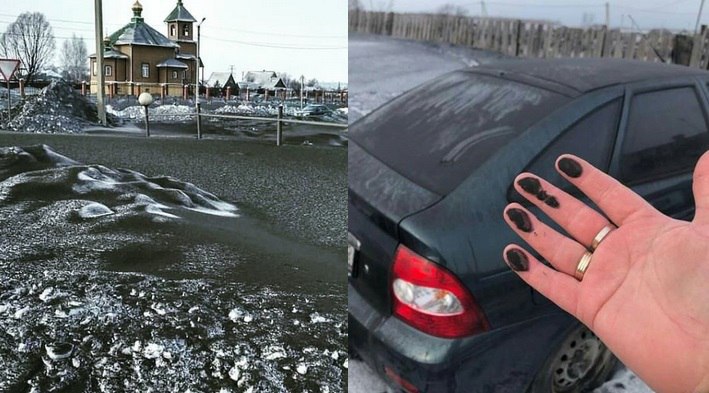Na Syberii spadł "czarny śnieg". Winne jest silne zanieczyszczenie powietrza