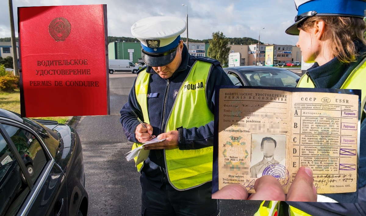 Policja zatrzymała Ukraińca z prawem jazdy wydanym w ZSRR, został powiadomiony, że to troszkę nie te czasy