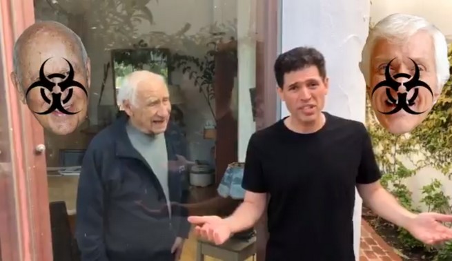 93-letni Mel Brooks razem z synem pokazali na czym polega domowa kwarantanna