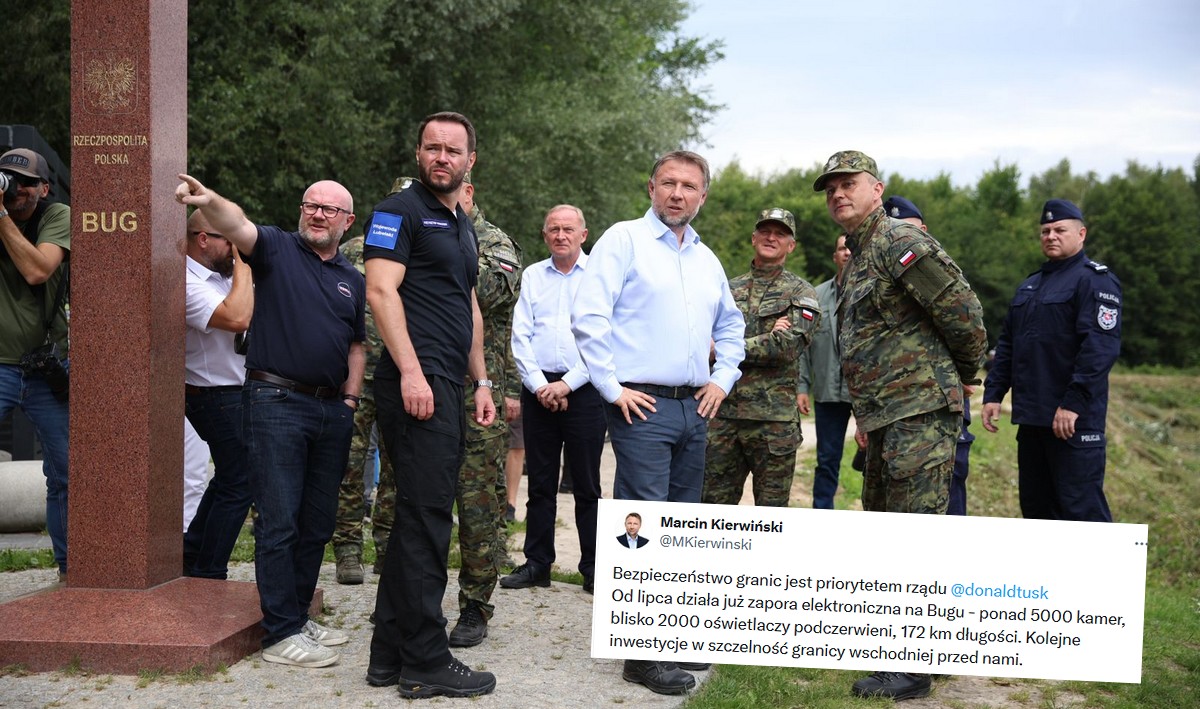 Minister pojawił się na trójstyku granic i zapewniał, że Polska jest świetnie zabezpieczona