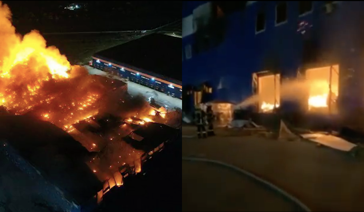Rosja nadal zmaga się z tajemniczą serią pożarów, tym razem płonęły magazyny, które gasiło 37 zastępów straży pożarnej