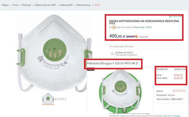 W Polsce trwa już podbijanie cen maseczek i oszukiwanie co do ich właściwości