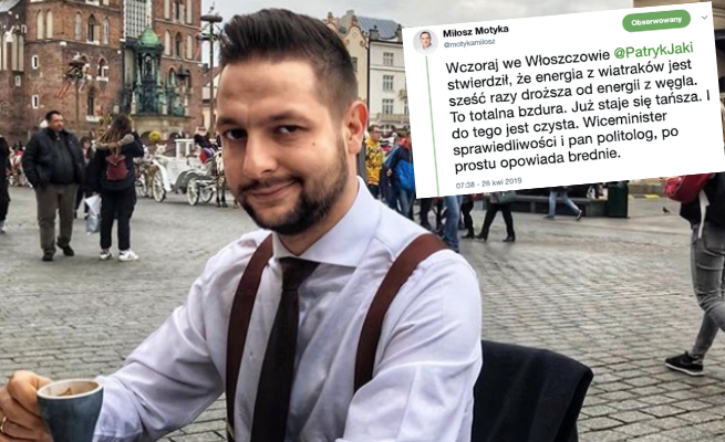 Motyka (PSL): Patryk Jaki opowiada bzdury o kosztach energii