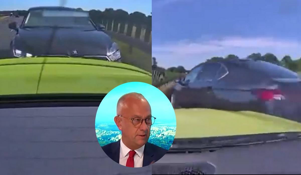 Lubuskie: marszałek województwa bardzo chciał wyprzedzić inne auto i zajechać mu drogę, ale wpadł w barierki energochłonne 