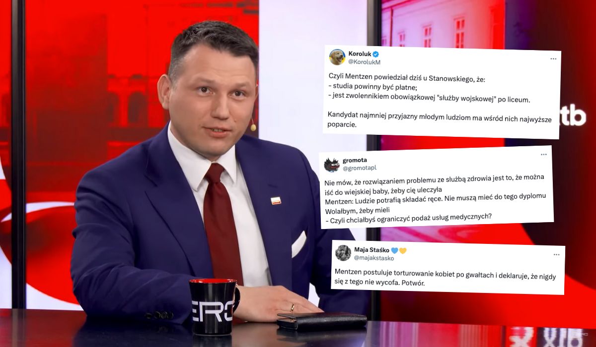 Mentzen podtrzymał swoje zdanie o aborcji i mądrej babie leczącej ręce