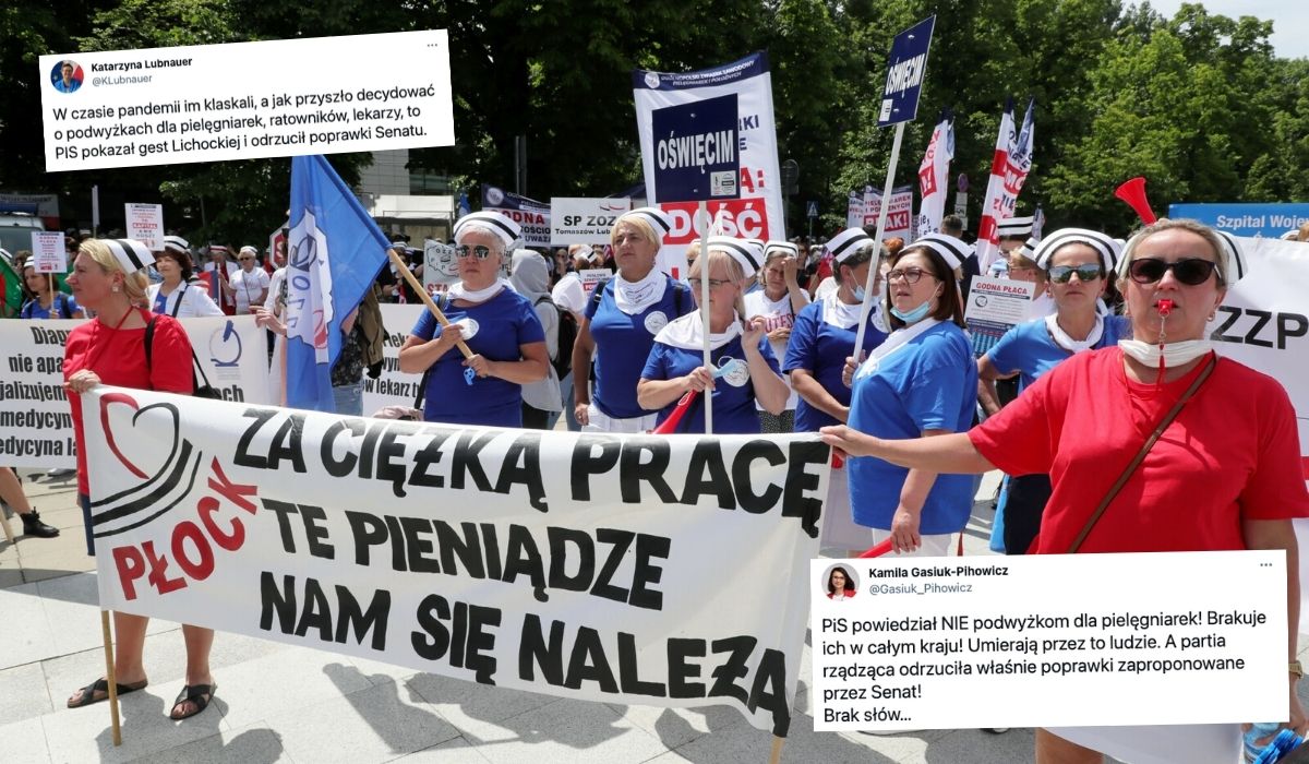 Sejm odrzucił poprawkę dotyczącą podwyżek dla pielęgniarek i położnych, będą protesty