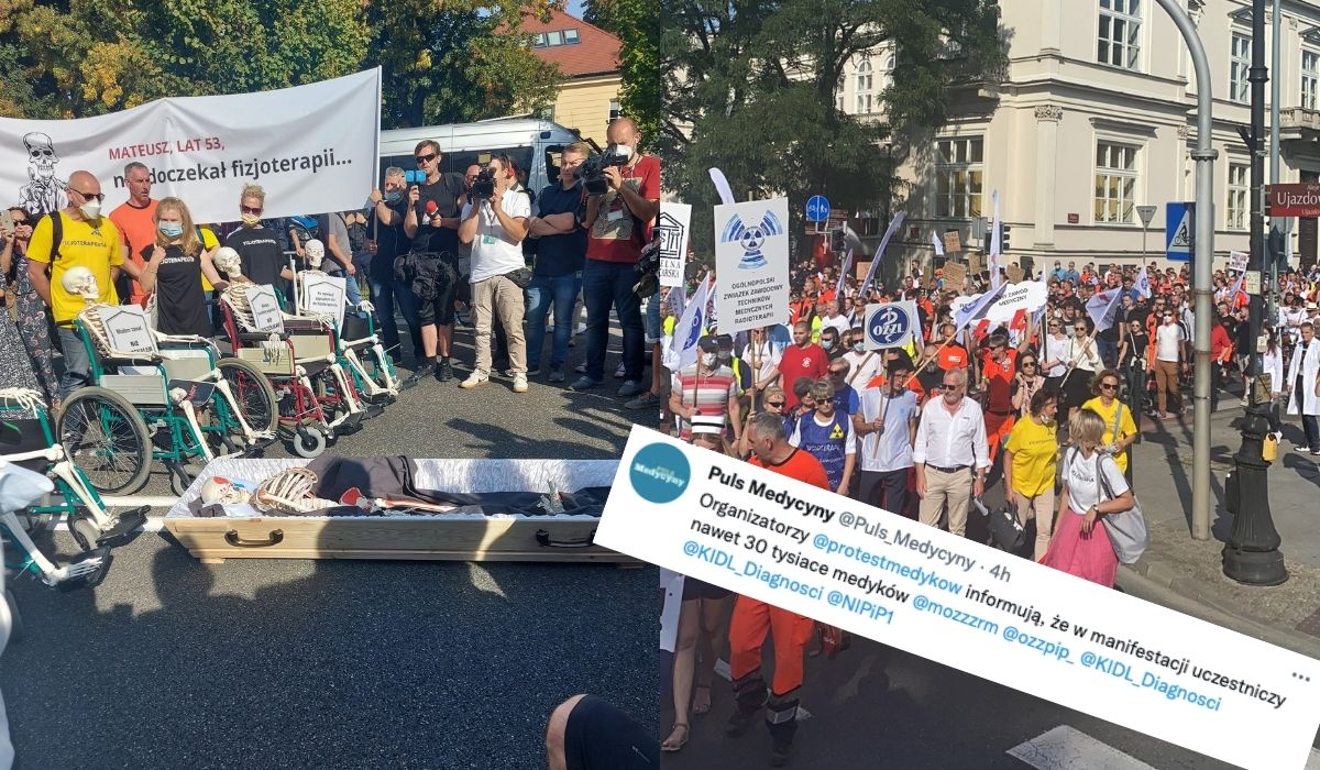 Wielki protest medyków: rządzący nie raczyli wyjść, policja powstrzymywała rolników, żeby nie dołączyli