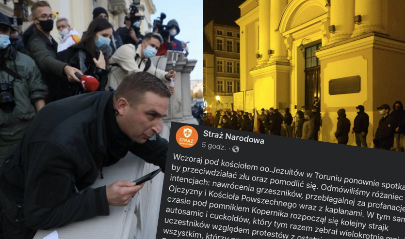 Straż Narodowa zaczęła określać protestujących "autosamicami" i "c*ckoldami"