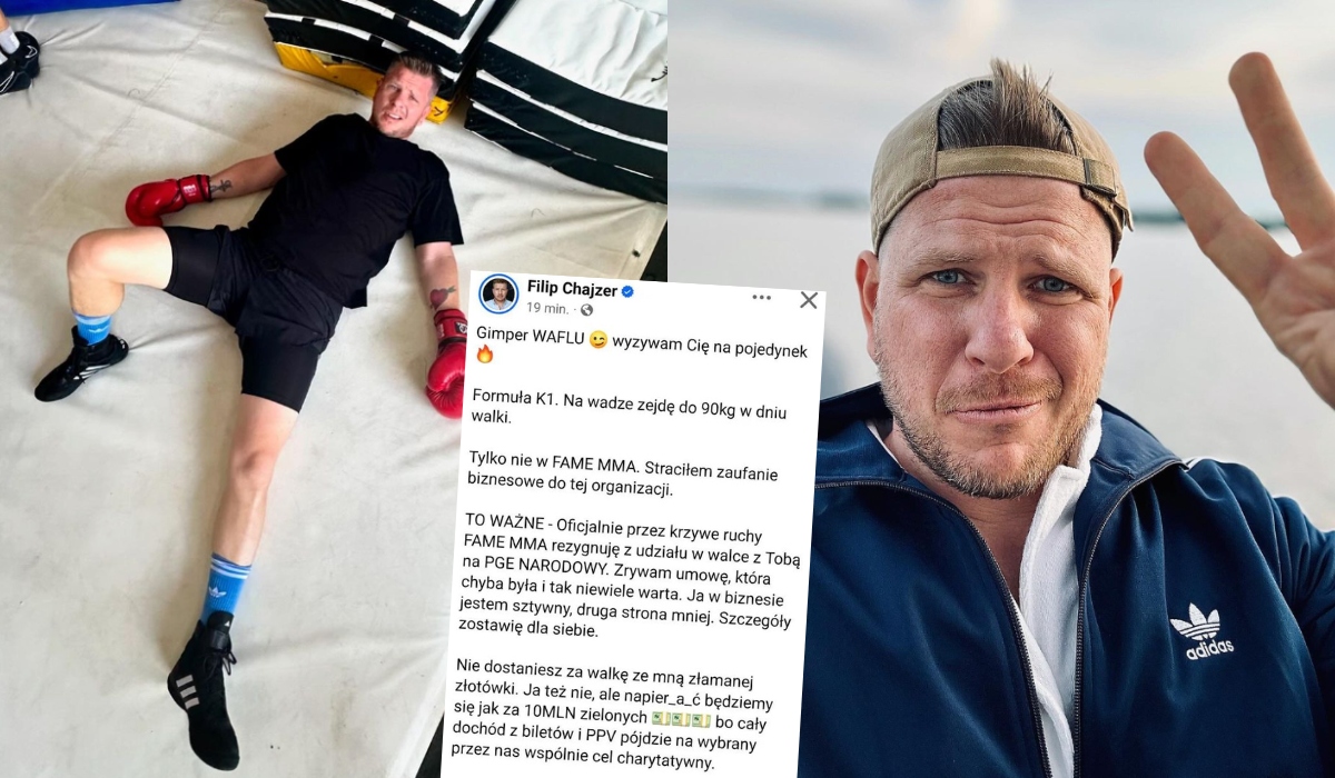 Chajzer rozmyślił się i jednak zerwał umowę na walkę w Fame MMA