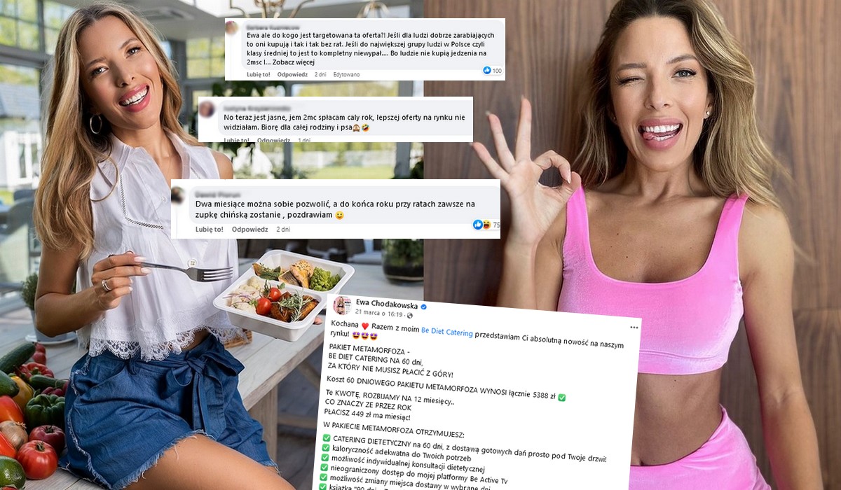 Dieta pudełkowa od Ewy Chodakowskiej kosztuje ponad 5000 zł za dwa miesiące, na szczęście można kupić na raty