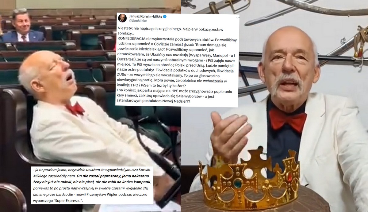 Konfederaci obwiniają Korwina za kiepski wynik, a Korwin Konfederatów