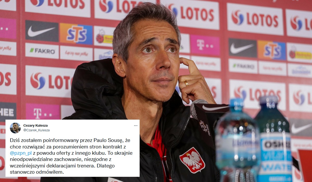 Sousa powiedział szefowi PZPN, że rozwiązuje nagle kontrakt i wzbudził pewną niechęć