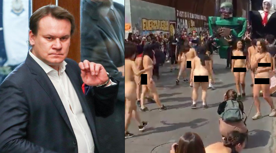 Tarczyński udostępnił protest kobiet przeciwko przemocy w Chile jako "szaleństwo LGBT"