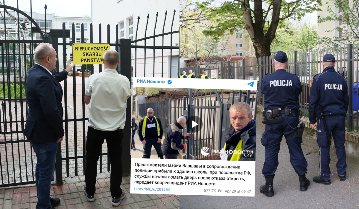 Policja włamała się do szkoły przy ambasadzie Rosji, dyplomaci oburzeni, aferę podchwyciła RIA Novosti