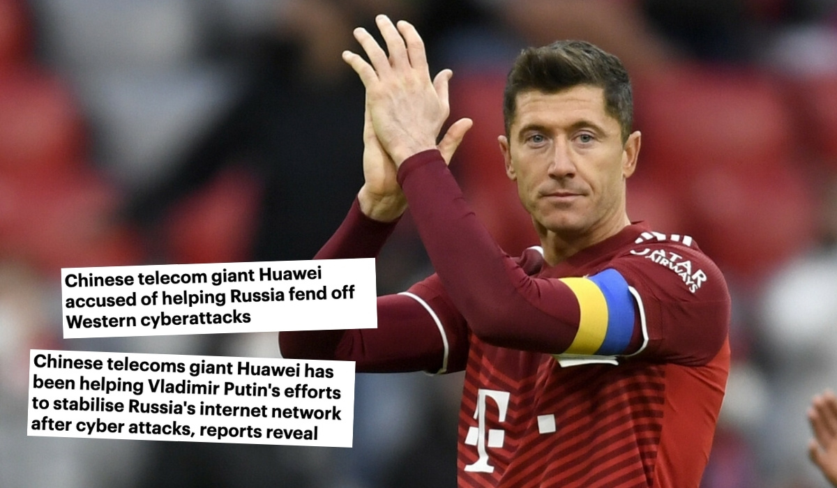 Robert Lewandowski zrywa współpracę z Huawei, firma miała pomagać Rosji w walce z hakerami