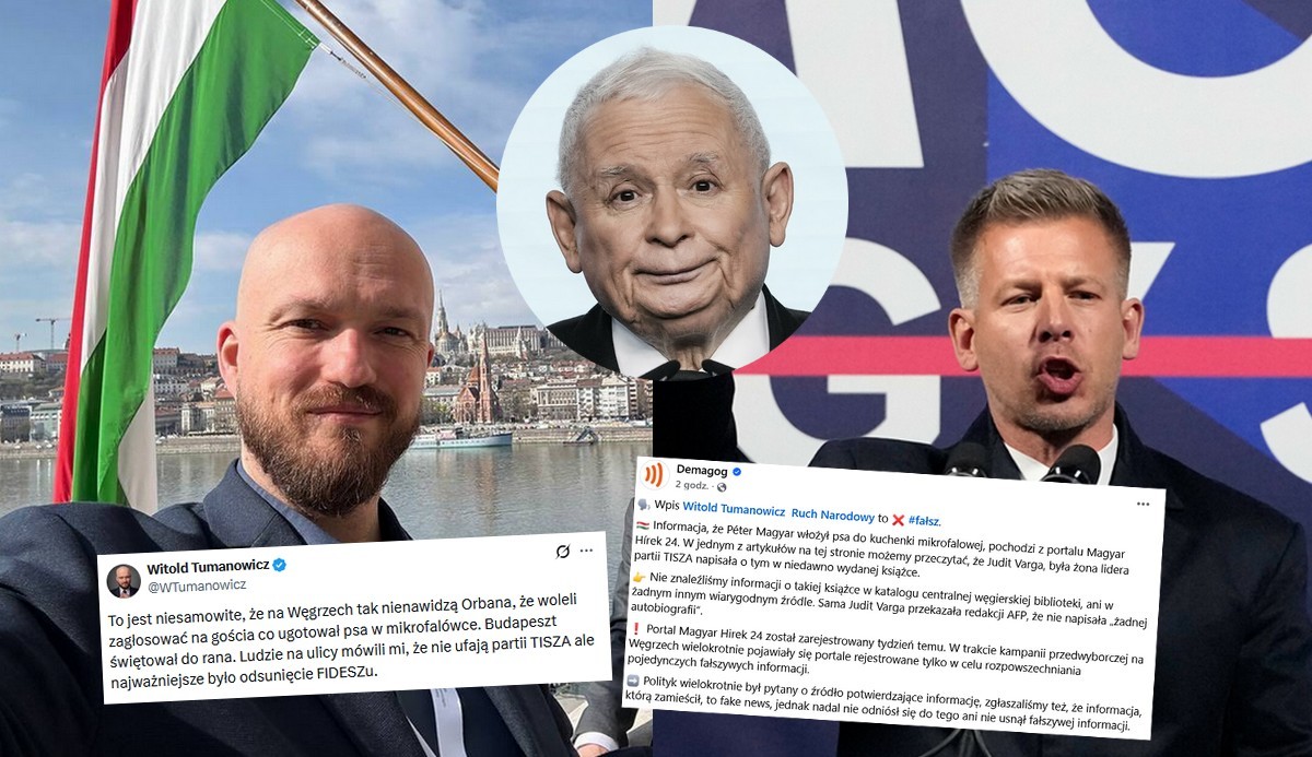 Kaczyński i poseł Konfederacji łyknęli fejka o tym, że przyszły premier Węgier ugotował psa w mikrofalówce