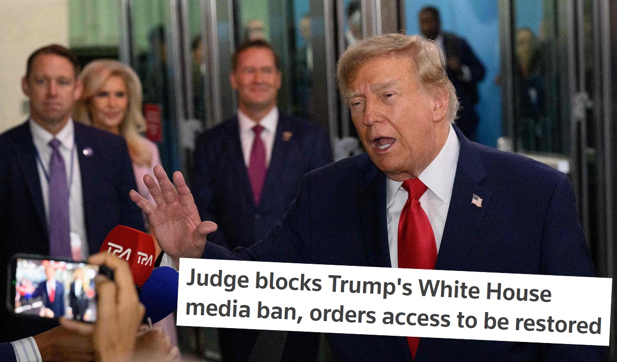 Trump dostał po łapkach i sąd nakazał mu przywrócenie akredytacji mediom, których nie lubi