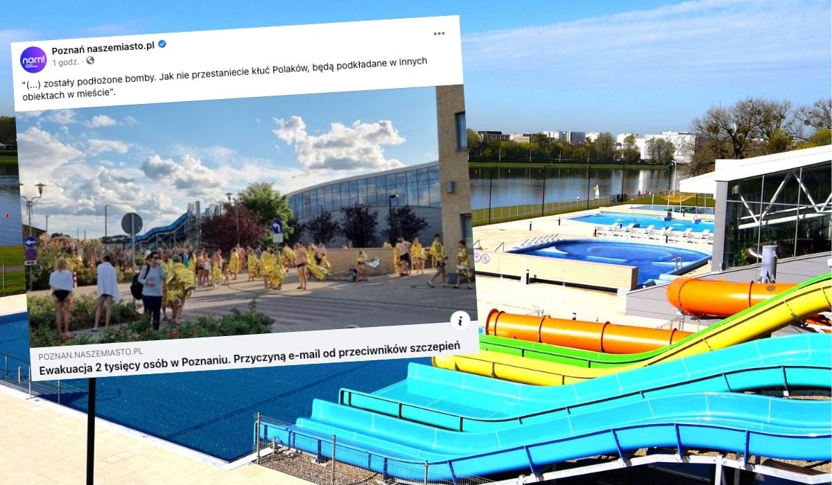 Poznań: przeciwnicy szczepień grozili, że podłożyli bomby w aquaparku, ewakuowano 2 tysiące osób 