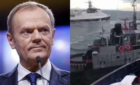 Tusk: "Potępiam użycie siły przez Rosjan" :tusk::point_up::putin: