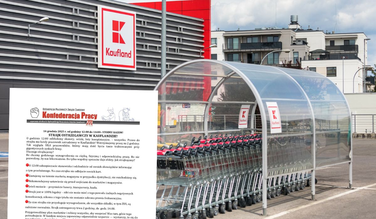 Pracownicy sklepów Kaufland w niedzielę 14 grudnia zrobią strajk ostrzegawczy, będzie trwał dwie godziny