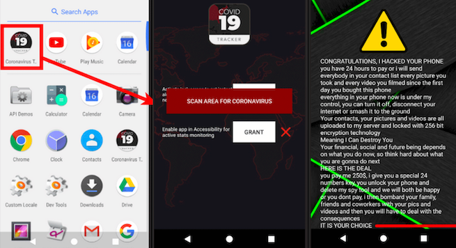 Ostrzeżenie przed aplikacją "z mapą koronawirusa", to złośliwe oprogramowanie
