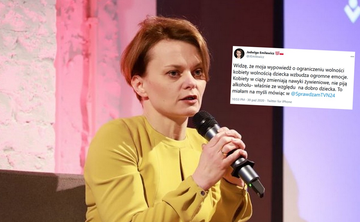 Jadwiga Emilewicz diagnozuje, że wolność kobiety kończy się, kiedy zachodzi w ciążę