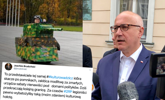 Brudziński o kartonowym czołgu na miesięcznicy: legioniści wybatożyliby taką kulturową hołotę