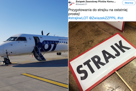 Już jutro strajk pracowników LOT-u. "Weźmie w nim udział 60% załogi"