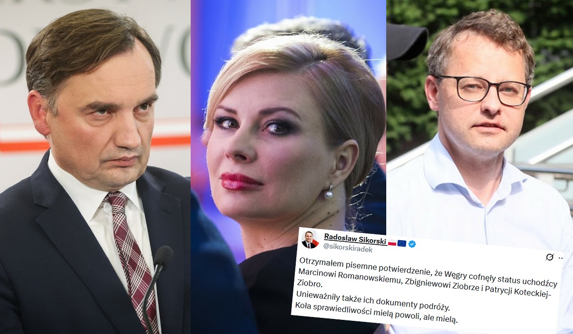 Węgry odebrały status uchodźcy Marcinowi Romanowskiemu, Zbigniewowi Ziobrze, a także jego żonie, Pati Koti